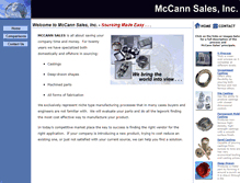 Tablet Screenshot of mccannsales.com